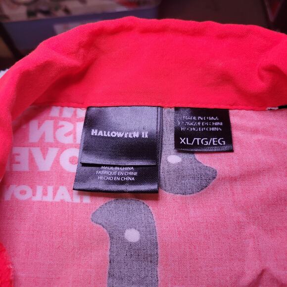 Halloween II Michael Myers Graphic Print Camp Short Sleeve Button Up Men's XL - Picture 5 of 5
